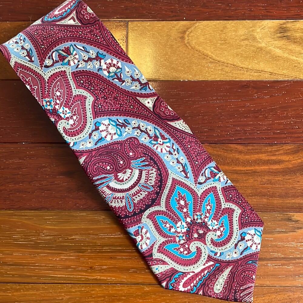 Liberty of London Paisley Tie 100% Silk USA Made Preppy Classic British